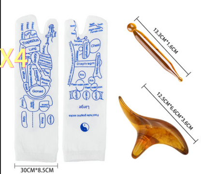 🩺✨【Foot Wellness Unlocked】Reflexology Massage Socks + Detailed Acupoint Guide 📃