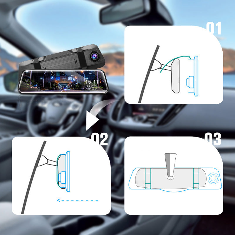 🎥🔥Free Shipping -- HOT SALE 49% OFF🚗Rear View Mirror Dash Cam