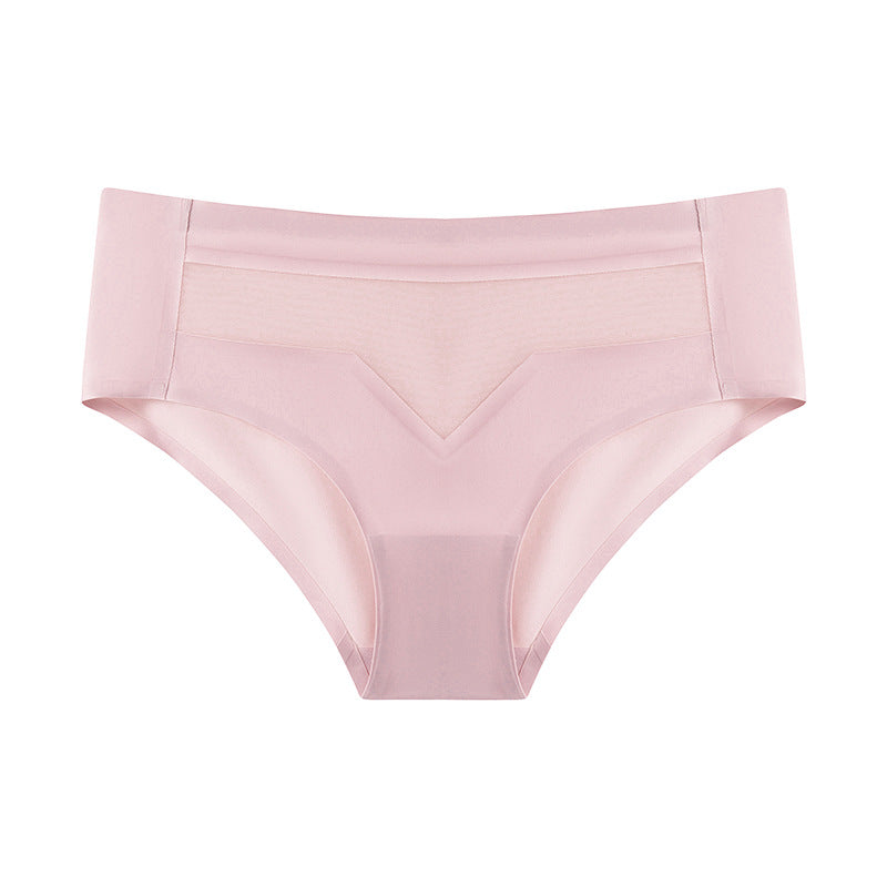 ⏰PAY 1 GET 4 PCS⏰Mid-waist quick-drying invisible ice silk panties