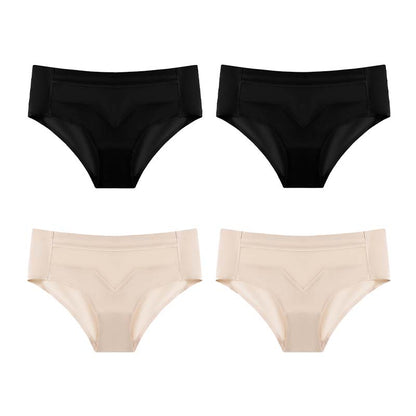 ⏰PAY 1 GET 4 PCS⏰Mid-waist quick-drying invisible ice silk panties
