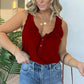 🔥Great Sale💝Women's V-neck button sleeveless tank top, elegant and simple, fully showcasing feminine charm!