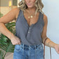 🔥Great Sale💝Women's V-neck button sleeveless tank top, elegant and simple, fully showcasing feminine charm!