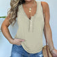 🔥Great Sale💝Women's V-neck button sleeveless tank top, elegant and simple, fully showcasing feminine charm!