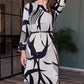 💕High-quality printed belt, adding a touch of brightness to your long dress!