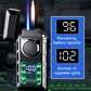 Multi-Functional Dual Flame Lighter with Colored Lights