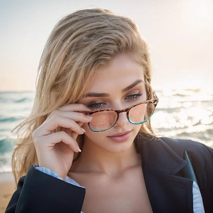 ✨HOT SALE 57% OFF✨Women's Sexy Leopard Print Anti-Blue Light Gradient Reading Glasses