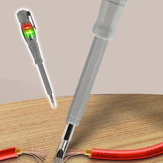 Dual-Use Screwdriver-Type Voltage Tester with Light Display