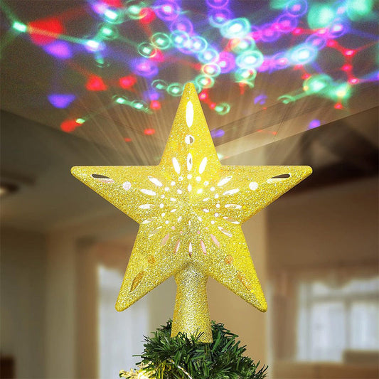 🎅🎄Christmas Tree Star & Snowflake Projection Light🎄🎅