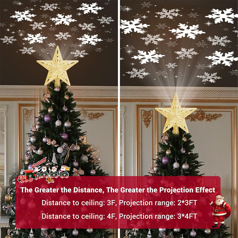 🎅🎄Christmas Tree Star & Snowflake Projection Light🎄🎅