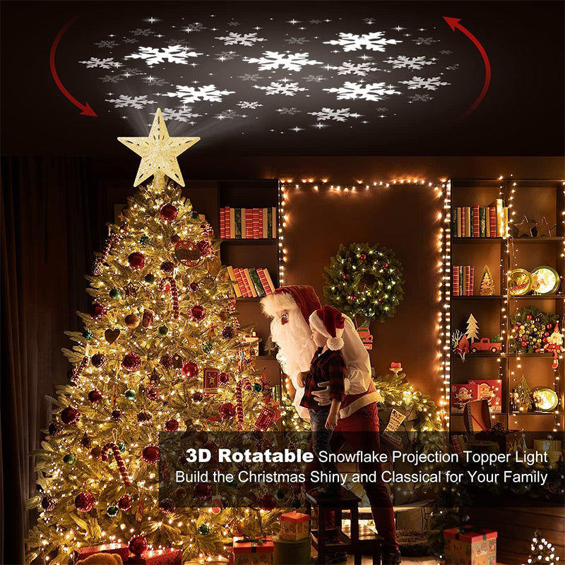 🎅🎄Christmas Tree Star & Snowflake Projection Light🎄🎅
