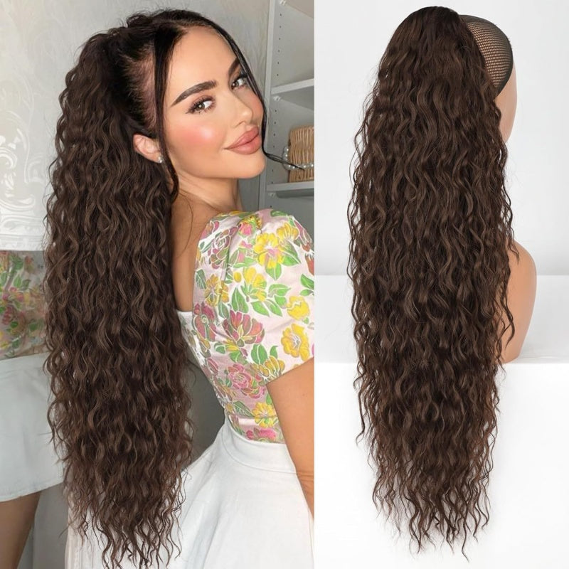💥Hot Sale🍃Curly Wavy Frizzy Hair Extension with Ponytail💥