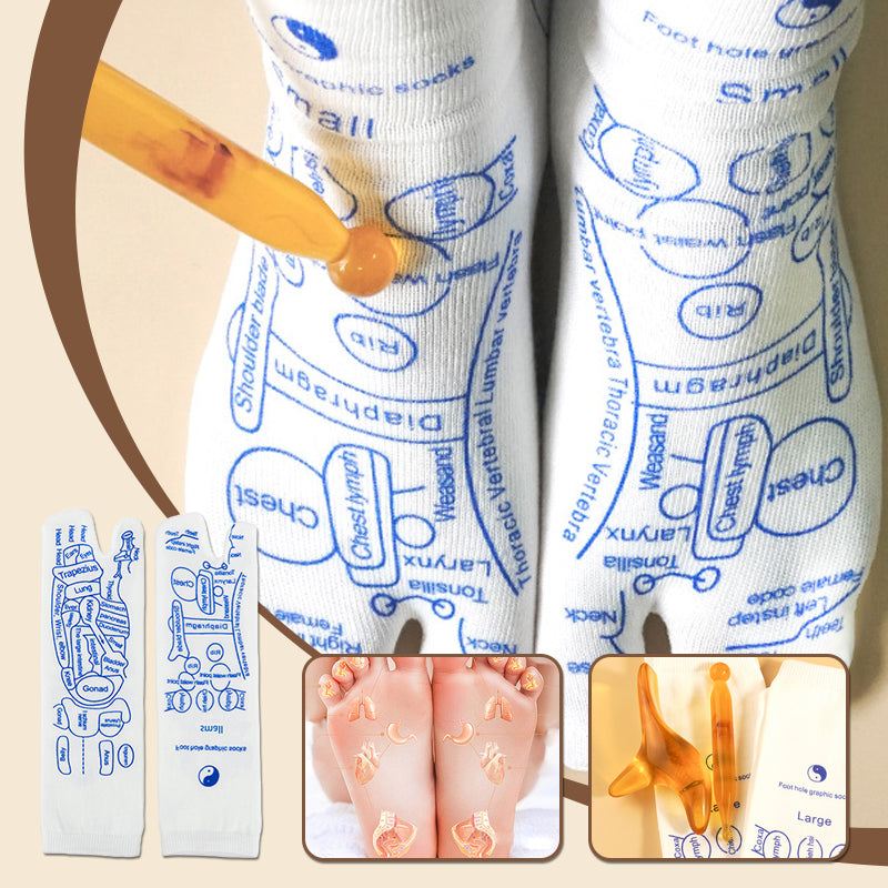 🩺✨【Foot Wellness Unlocked】Reflexology Massage Socks + Detailed Acupoint Guide 📃