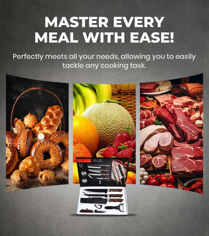 🔥2025 Kitchen Hot Sale 57% OFF🔥🔪German Professional Chef's Knife Set - 6 Pcs Set