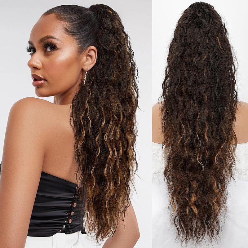 💥Hot Sale🍃Curly Wavy Frizzy Hair Extension with Ponytail💥