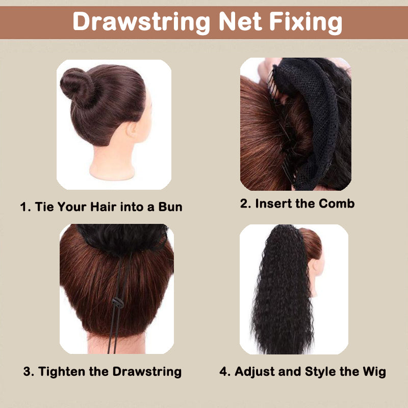 💥Hot Sale🍃Curly Wavy Frizzy Hair Extension with Ponytail💥