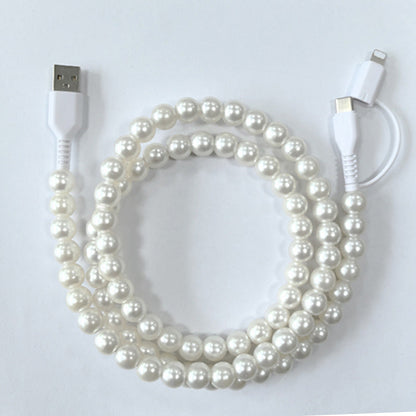 🔋2-In-1 USB To Type-C ＆ Lighting Beaded Charger Cord🔥