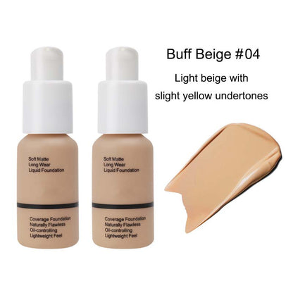 🎉Buy 1 Get 1 Free🎉Long-Lasting Full Coverage Oil Control Foundation