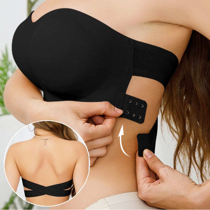 ✨Hot Sale 50% OFF🔥Women's Non-Slip Strapless Wireless Bra with Crossover Side Closure