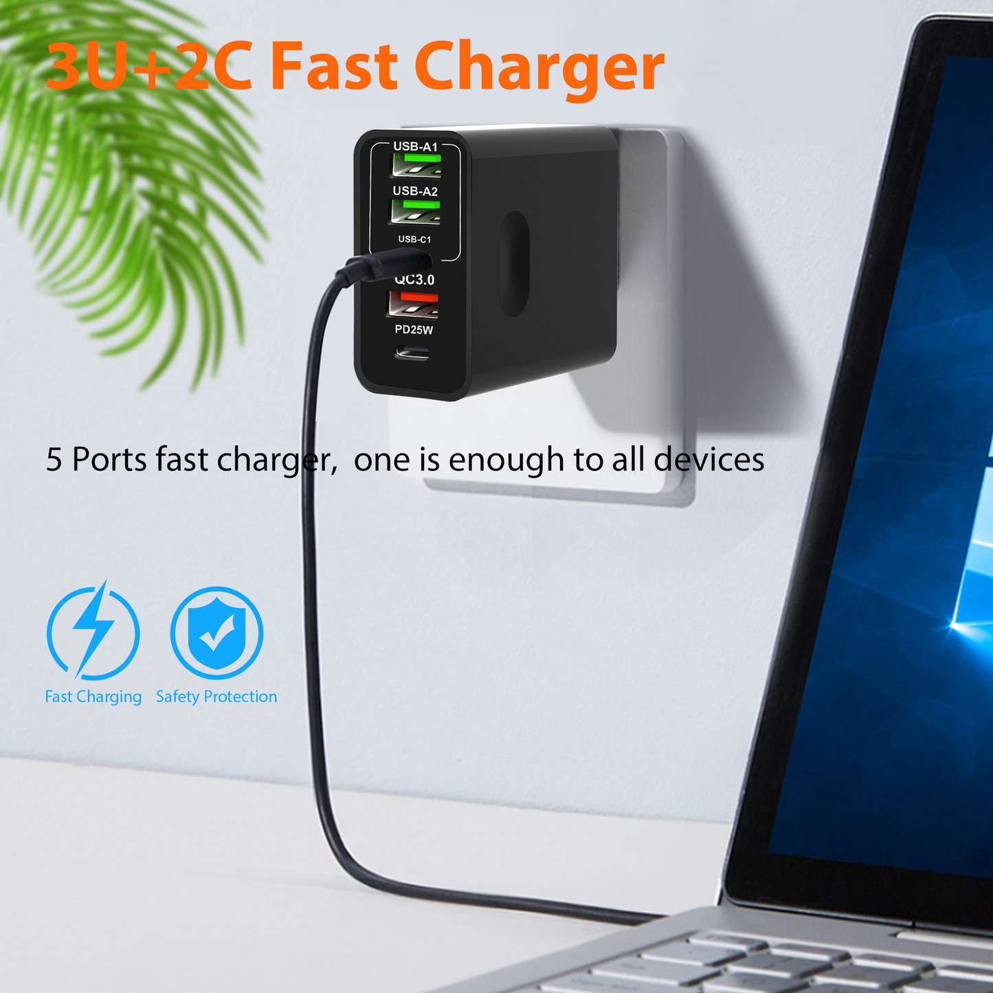 🎉LAST DAY SALE 50% OFF🔥[Practical Gift] 65W & 120W Multiple-Ports Fast Charger
