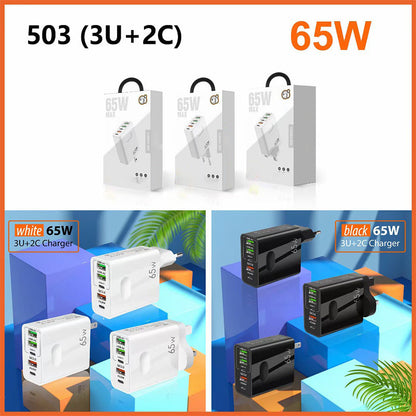 🎉LAST DAY SALE 50% OFF🔥[Practical Gift] 65W & 120W Multiple-Ports Fast Charger
