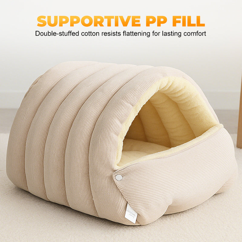 🐶😸Warmth Cozy Comfort  Plush Pet Cave