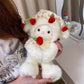 Cute Plush Lamb With Flower Bouquet Hat