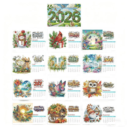 2026 Standing Desk Calendar DIY Diamond Art Painting