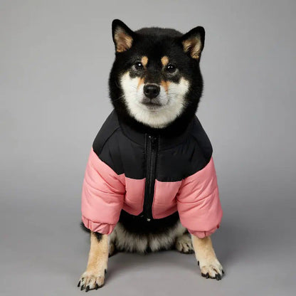 Winter Warm Dog Jacket with Smooth Zipper