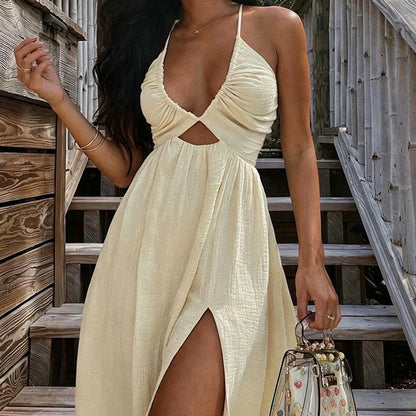 🎁New Arrival 52% OFF💥Women's Summer Sexy V-Neck Maxi Dress