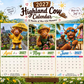 2027 Funny Highland Cow Wall Calendar | A4 Hanging Calendar | Designed by Isabel Kline